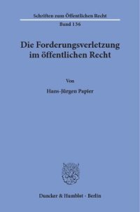 cover of the book Die Forderungsverletzung im öffentlichen Recht