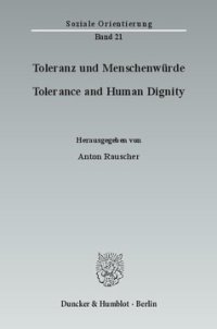 cover of the book Toleranz und Menschenwürde / Tolerance and Human Dignity