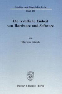 cover of the book Die rechtliche Einheit von Hardware und Software