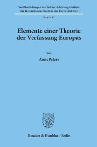 cover of the book Elemente einer Theorie der Verfassung Europas