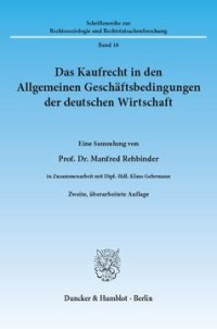 cover of the book Das Kaufrecht in den Allgemeinen Geschäftsbedingungen der deutschen Wirtschaft