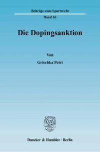 cover of the book Die Dopingsanktion