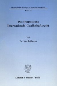 cover of the book Das französische Internationale Gesellschaftsrecht