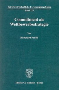 cover of the book Commitment als Wettbewerbsstrategie