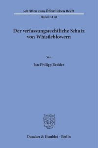 cover of the book Der verfassungsrechtliche Schutz von Whistleblowern