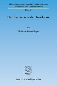 cover of the book Der Konzern in der Insolvenz