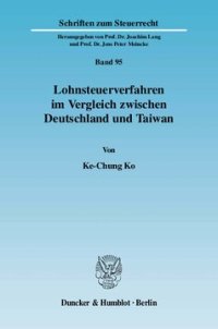 cover of the book Lohnsteuerverfahren im Vergleich zwischen Deutschland und Taiwan