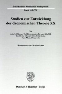 cover of the book Die Ältere Historische Schule: Wirtschaftstheoretische Beiträge und wirtschaftspolitische Vorstellungen: Studien zur Entwicklung der ökonomischen Theorie XX