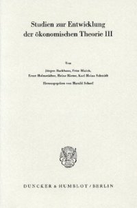 cover of the book Bedeutung und Fortwirkung der Physiokraten: Studien zur Entwicklung der ökonomischen Theorie III