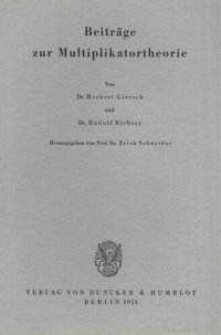 cover of the book Beiträge zur Multiplikatortheorie