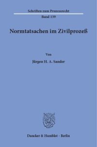 cover of the book Normtatsachen im Zivilprozeß