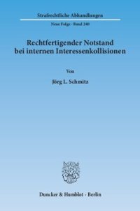 cover of the book Rechtfertigender Notstand bei internen Interessenkollisionen