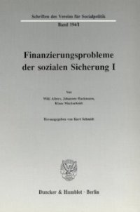 cover of the book Finanzierungsprobleme der sozialen Sicherung I