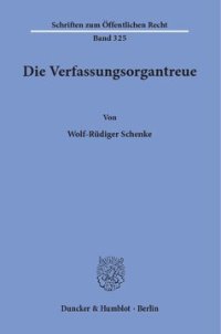 cover of the book Die Verfassungsorgantreue