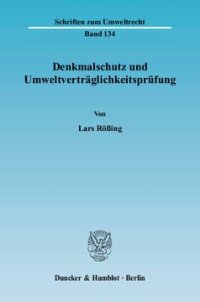 cover of the book Denkmalschutz und Umweltverträglichkeitsprüfung