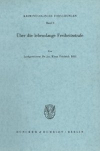 cover of the book Über die lebenslange Freiheitsstrafe