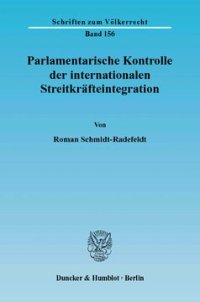 cover of the book Parlamentarische Kontrolle der internationalen Streitkräfteintegration