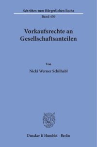 cover of the book Vorkaufsrechte an Gesellschaftsanteilen