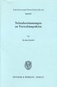 cover of the book Nebenbestimmungen zu Verwaltungsakten