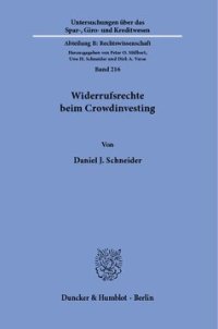 cover of the book Widerrufsrechte beim Crowdinvesting