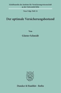 cover of the book Der optimale Versicherungsbestand