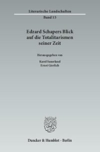 cover of the book Edzard Schapers Blick auf die Totalitarismen seiner Zeit