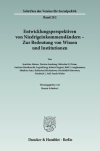 cover of the book Entwicklungsperspektiven von Niedrigeinkommensländern - Zur Bedeutung von Wissen und Institutionen