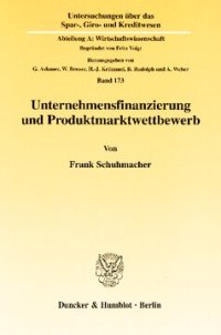 cover of the book Unternehmensfinanzierung und Produktmarktwettbewerb