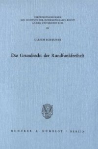 cover of the book Das Grundrecht der Rundfunkfreiheit