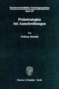 cover of the book Preisstrategien bei Ausschreibungen