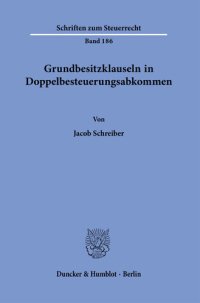 cover of the book Grundbesitzklauseln in Doppelbesteuerungsabkommen