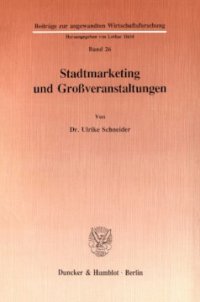 cover of the book Stadtmarketing und Großveranstaltungen