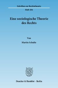 cover of the book Eine soziologische Theorie des Rechts