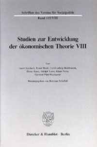 cover of the book Deutsche Nationalökonomie in der Zwischenkriegszeit: Studien zur Entwicklung der ökonomischen Theorie VIII