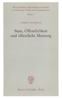 cover of the book Staat, Öffentlichkeit und öffentliche Meinung