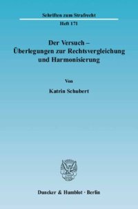 cover of the book Der Versuch - Überlegungen zur Rechtsvergleichung und Harmonisierung