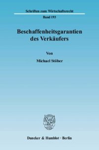 cover of the book Beschaffenheitsgarantien des Verkäufers