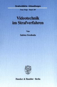 cover of the book Videotechnik im Strafverfahren