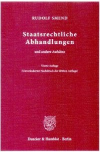 cover of the book Staatsrechtliche Abhandlungen: und andere Aufsätze