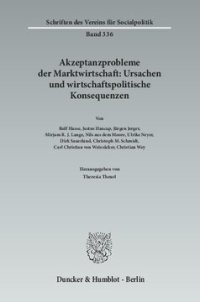 cover of the book Akzeptanzprobleme der Marktwirtschaft: Ursachen und wirtschaftspolitische Konsequenzen