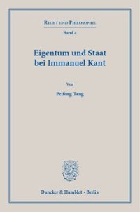 cover of the book Eigentum und Staat bei Immanuel Kant