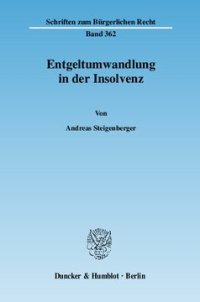 cover of the book Entgeltumwandlung in der Insolvenz