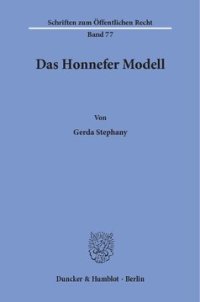 cover of the book Das Honnefer Modell