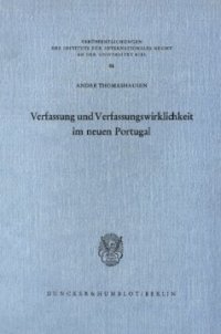 cover of the book Verfassung und Verfassungswirklichkeit im neuen Portugal