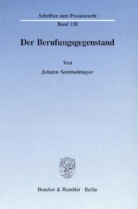 cover of the book Der Berufungsgegenstand