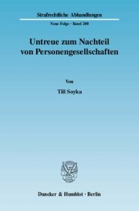 cover of the book Untreue zum Nachteil von Personengesellschaften