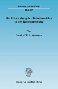 cover of the book Die Entwicklung der Teilnahmelehre in der Rechtsprechung