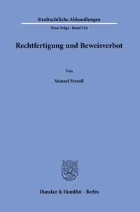 cover of the book Rechtfertigung und Beweisverbot