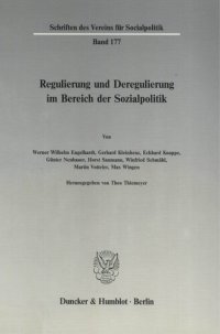 cover of the book Regulierung und Deregulierung im Bereich der Sozialpolitik