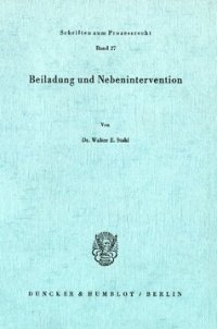 cover of the book Beiladung und Nebenintervention